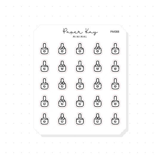 (PM088) Nail Polish - Tiny Minimal Icon Stickers