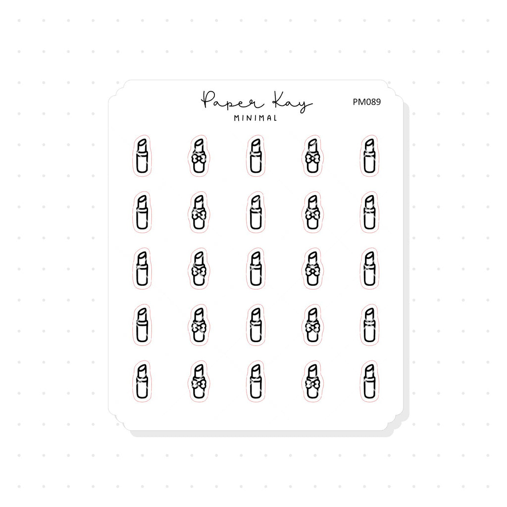 (PM089) Lipstick - Tiny Minimal Icon Stickers