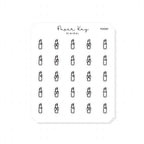 (PM089) Lipstick - Tiny Minimal Icon Stickers