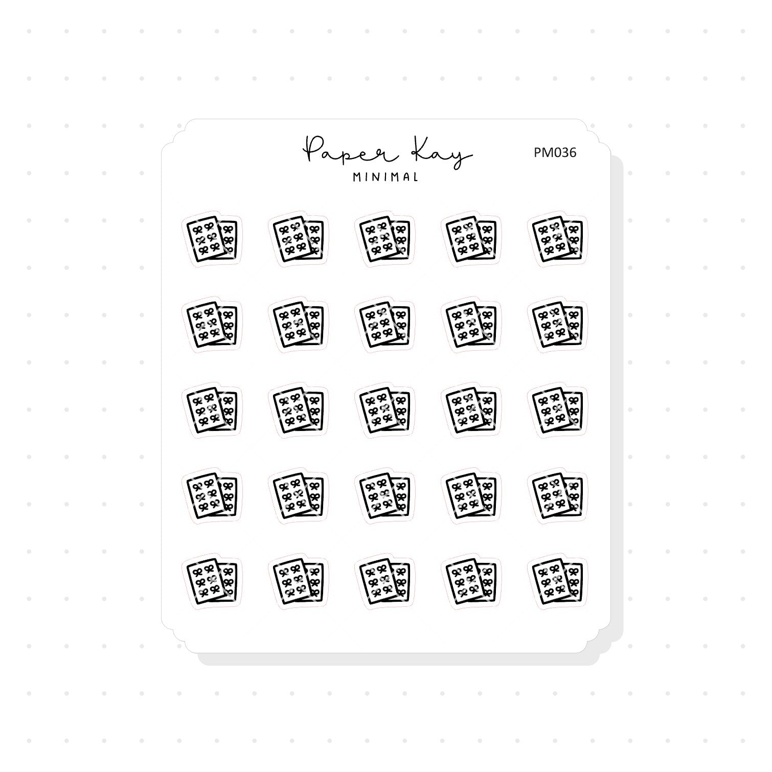 (PM036) Planner Sticker Sheets - Tiny Minimal Icon Stickers