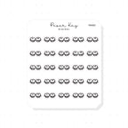 (PM063) Contact Lenses / Opticians - Tiny Minimal Icon Stickers
