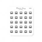 (PM030) Laptop / Working - Tiny Minimal Icon Stickers