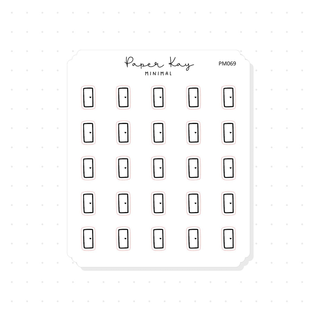(PM069) Hobonichi/PP Weeks Weekly Planner - Tiny Minimal Icon Stickers