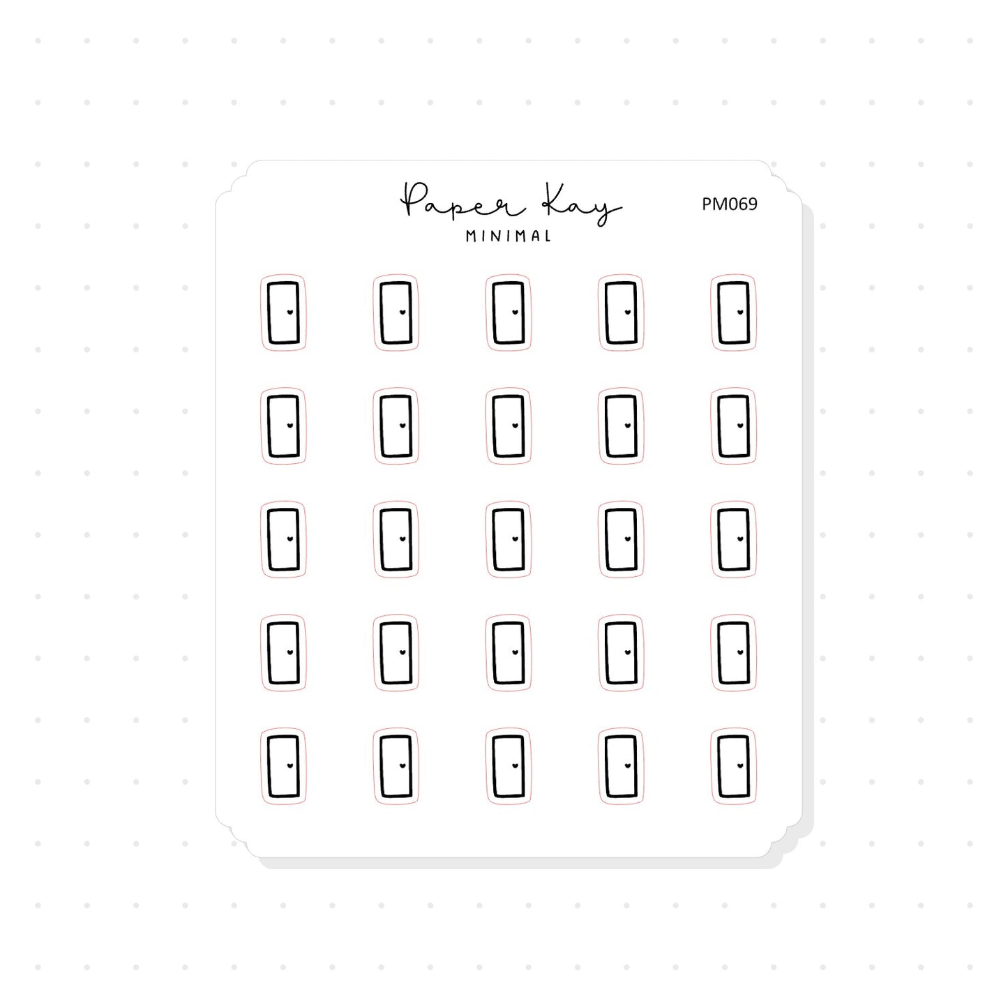 (PM069) Hobonichi/PP Weeks Weekly Planner - Tiny Minimal Icon Stickers