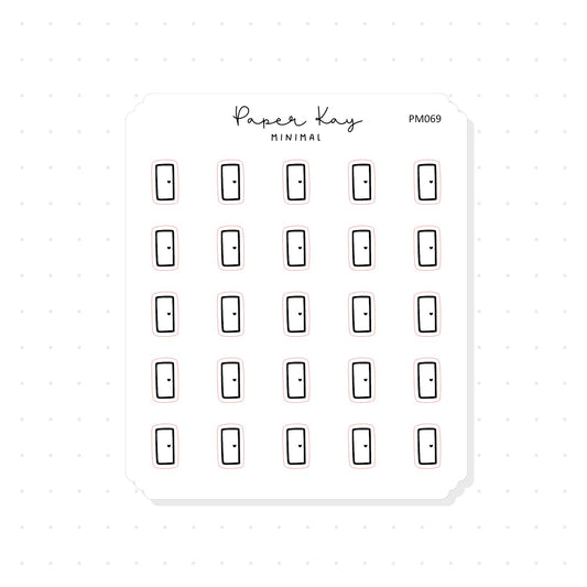 (PM069) Hobonichi/PP Weeks Weekly Planner - Tiny Minimal Icon Stickers