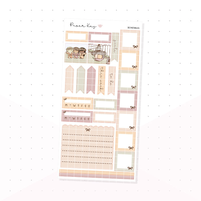 Bohemian Hobonichi Weeks Kit - Planner Stickers