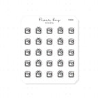 (PM081) Oven - Tiny Minimal Icon Stickers