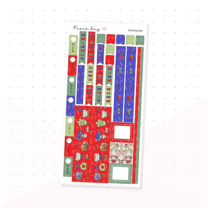 Traditional Nutcracker Hobonichi Weeks Kit - Planner Stickers