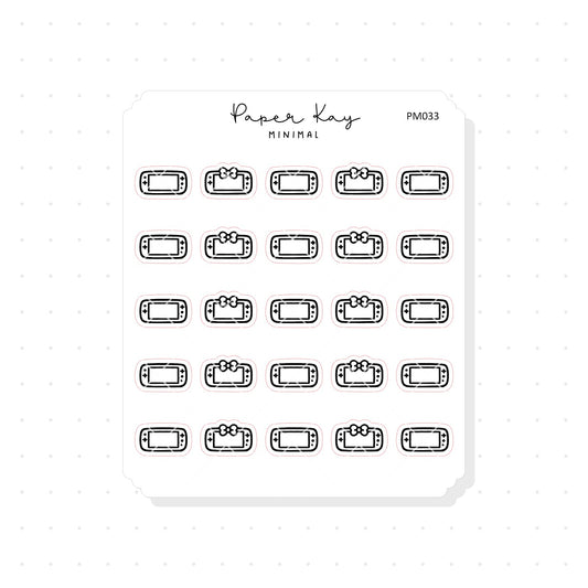 (PM033) Game Console - Tiny Minimal Icon Stickers