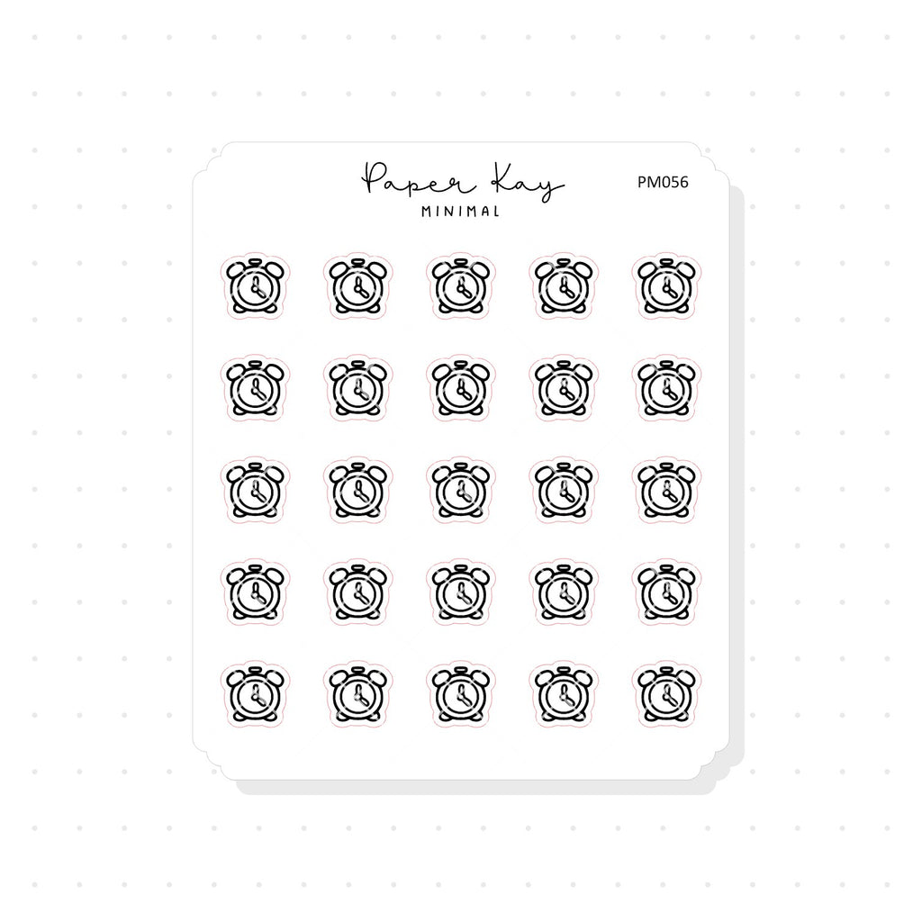 (PM056) Alarm Clock / Timer - Tiny Minimal Icon Stickers