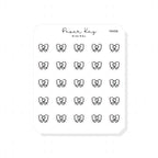 (PM008) Bow - Tiny Minimal Icon Stickers