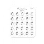 (PM086) Moisturiser - Tiny Minimal Icon Stickers