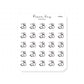 (PM061) Cleaning - Tiny Minimal Icon Stickers