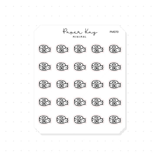 (PM070) Washi - Tiny Minimal Icon Stickers