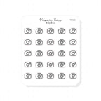 (PM022) Camera / Photography - Tiny Minimal Icon Stickers