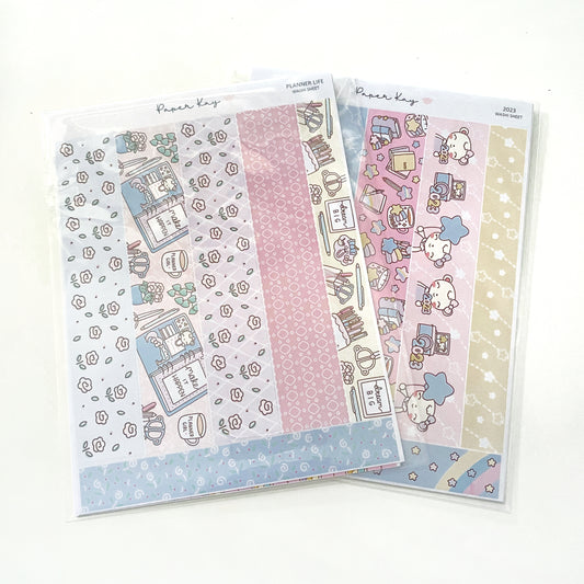Journaling Washi Sheets Oops Pack - Removable Matt Paper