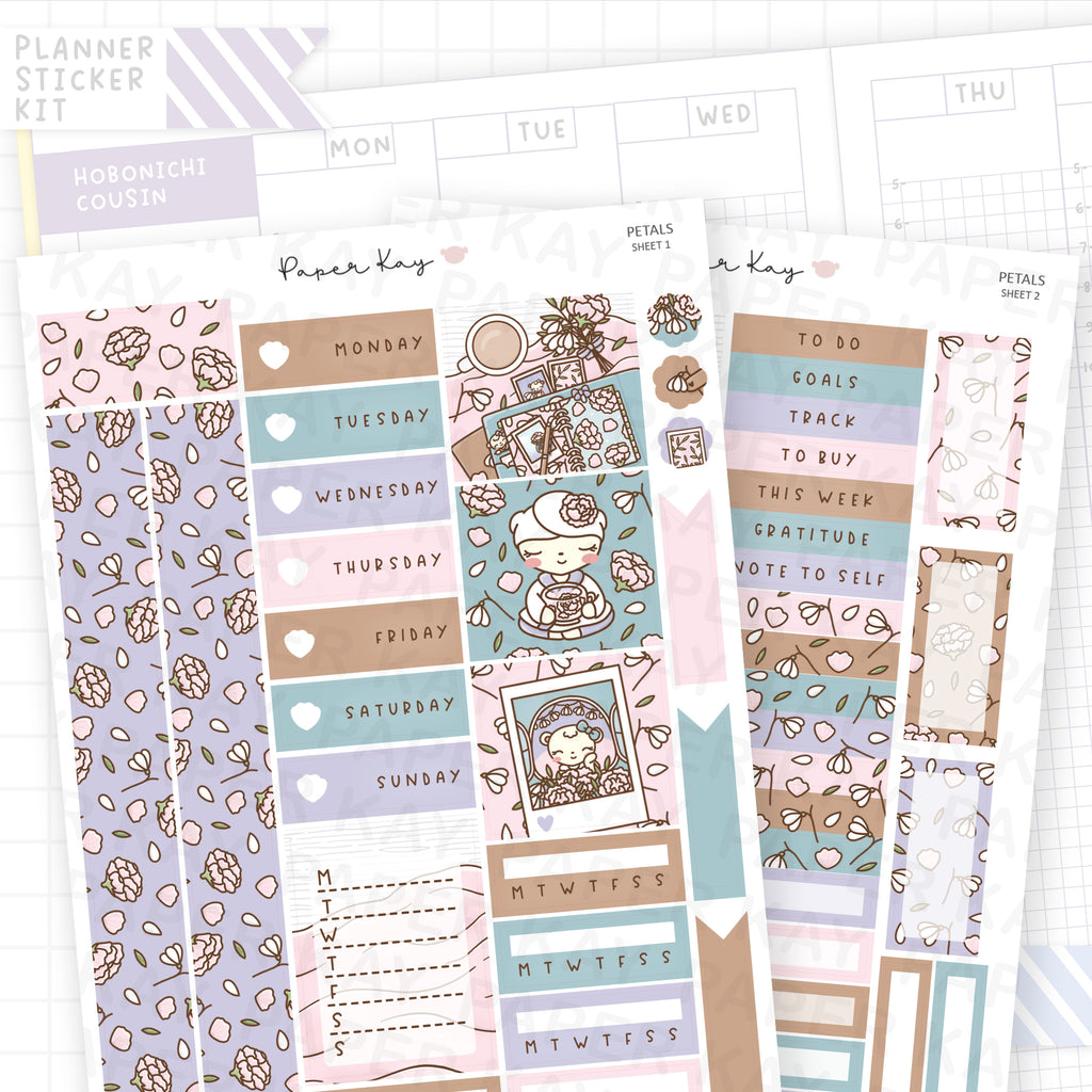 Petals Hobonichi Cousin Sticker Kit