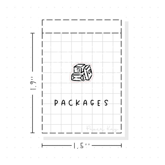 (PM167) Packages - Tiny Minimal Icon Stickers