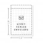 (PM168) Heart Sealed Envelope - Tiny Minimal Icon Stickers