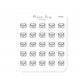 (PM168) Heart Sealed Envelope - Tiny Minimal Icon Stickers