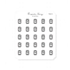 (PM172) Phone Messages - Tiny Minimal Icon Stickers