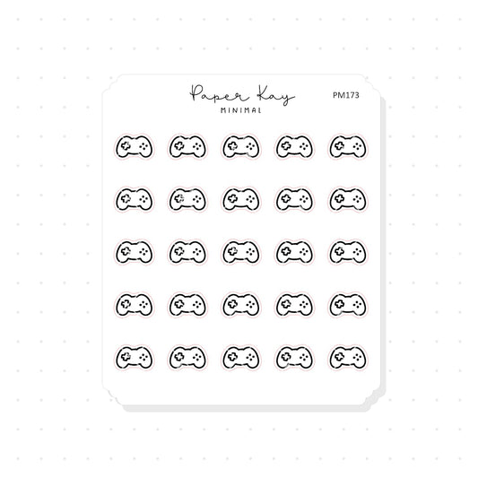 (PM173) Game Controller - Tiny Minimal Icon Stickers