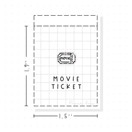 (PM174) Movie Ticket - Tiny Minimal Icon Stickers