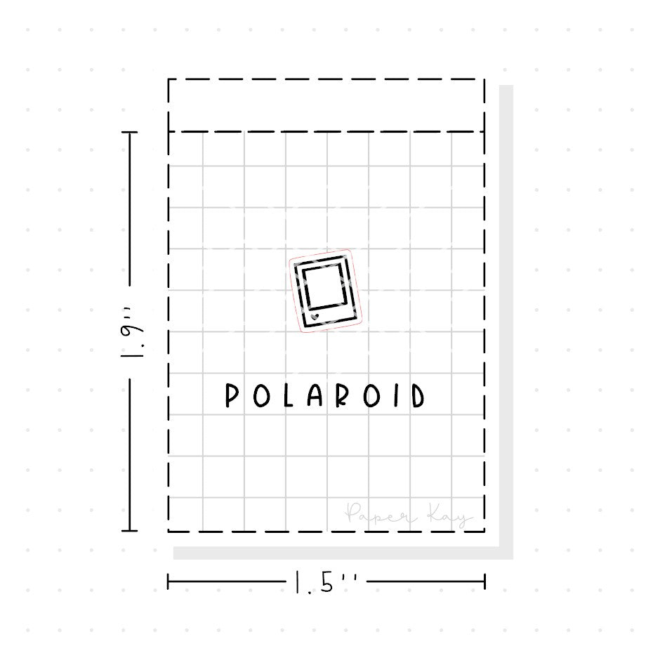 (PM175) Polaroid - Tiny Minimal Icon Stickers