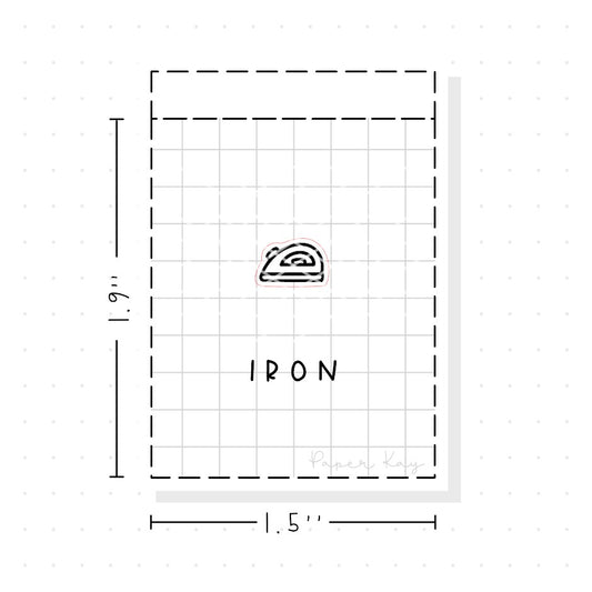 (PM177) Iron - Tiny Minimal Icon Stickers