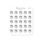 (PM178) Lunch/Takeout - Tiny Minimal Icon Stickers