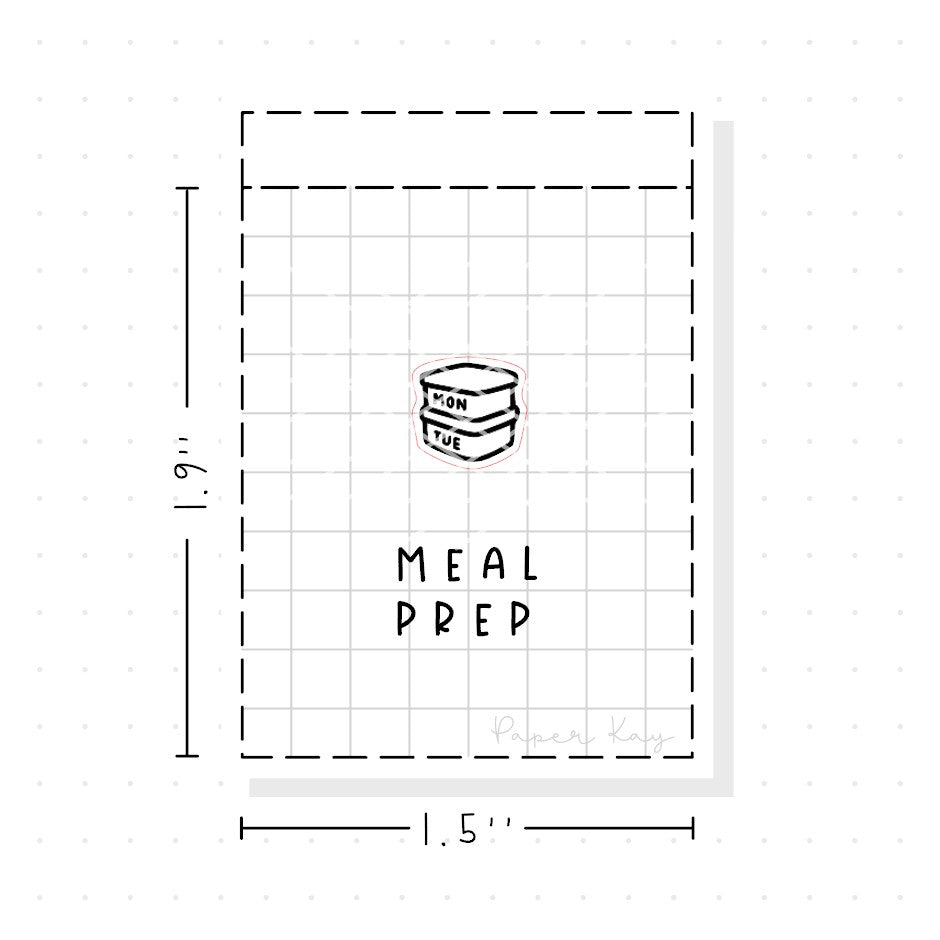 (PM179) Meal Prep - Tiny Minimal Icon Stickers