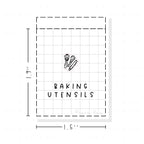 (PM180) Baking Utensils - Tiny Minimal Icon Stickers