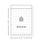 (PM186) Apron - Tiny Minimal Icon Stickers