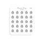 (PM186) Apron - Tiny Minimal Icon Stickers