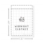 (PM187) Workout Clothes - Tiny Minimal Icon Stickers