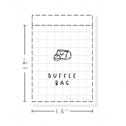 (PM188) Duffle Bag - Tiny Minimal Icon Stickers