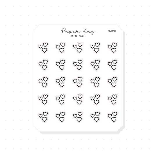 (PM192) Hearts - Tiny Minimal Icon Stickers