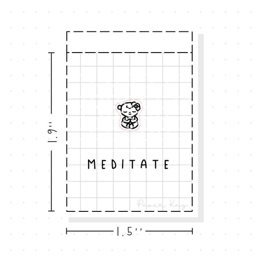 (PM194) Meditate - Tiny Minimal Icon Stickers