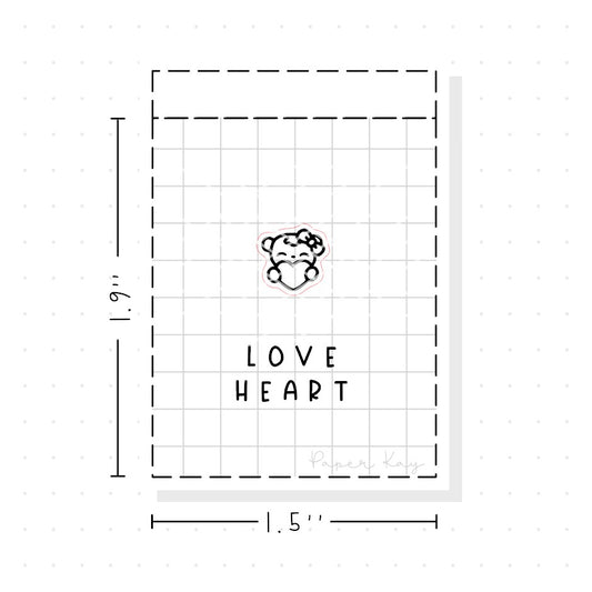 (PM195) Love Heart - Tiny Minimal Icon Stickers