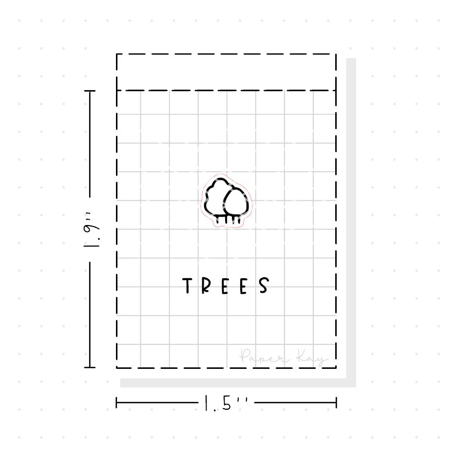 (PM196) Trees - Tiny Minimal Icon Stickers