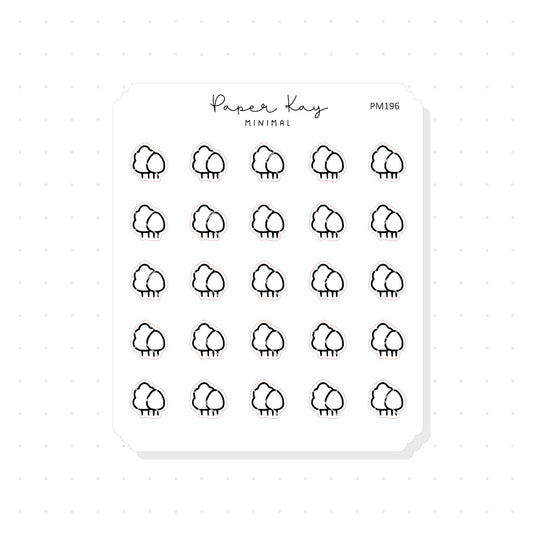 (PM196) Trees - Tiny Minimal Icon Stickers