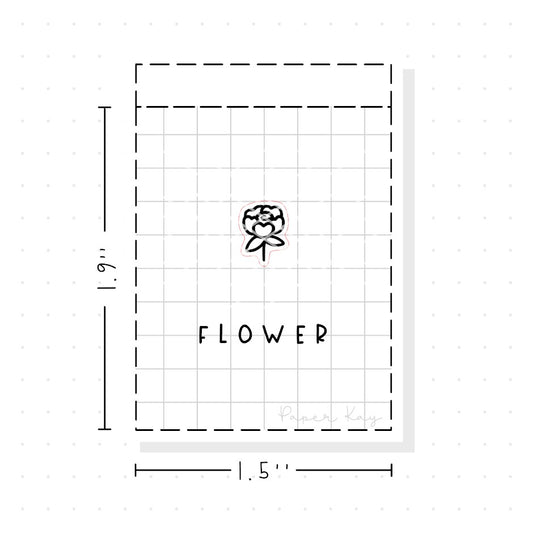(PM197) Flower - Tiny Minimal Icon Stickers