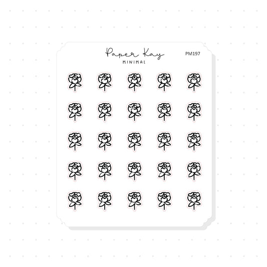 (PM197) Flower - Tiny Minimal Icon Stickers