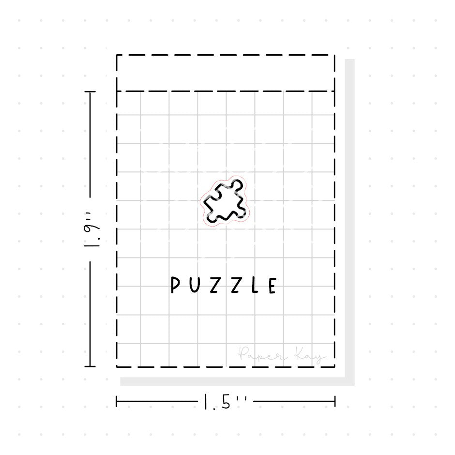 (PM198) Puzzle - Tiny Minimal Icon Stickers