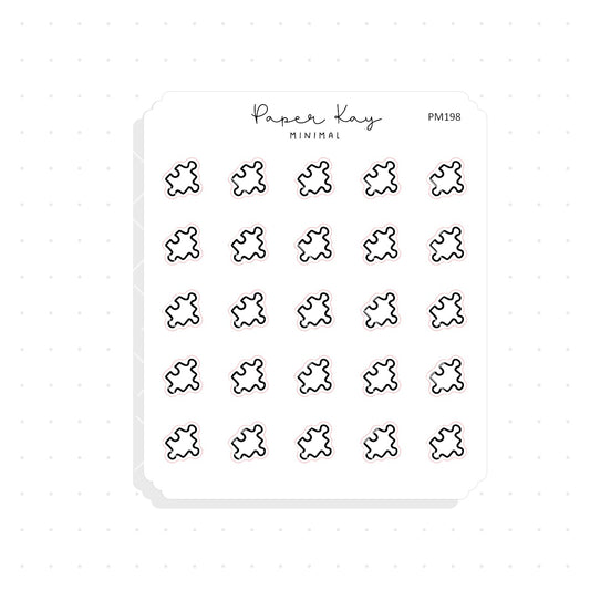 (PM198) Puzzle - Tiny Minimal Icon Stickers