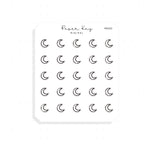 (PM202) Crescent Moon - Tiny Minimal Icon Stickers
