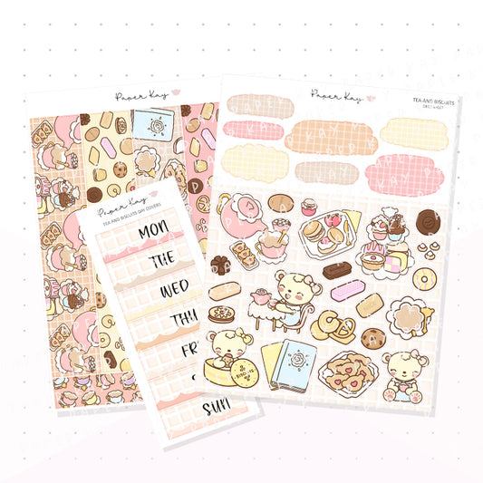 Tea and Biscuits Journaling Kit - Planner Stickers