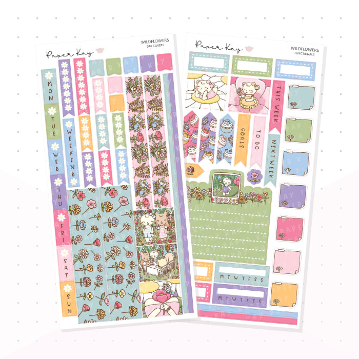 Wildflowers Hobonichi Weeks Kit - Planner Stickers