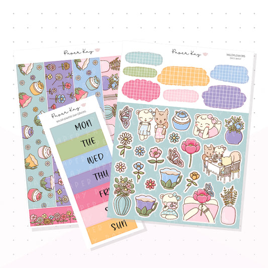 Wildflowers Journaling Kit - Planner Stickers