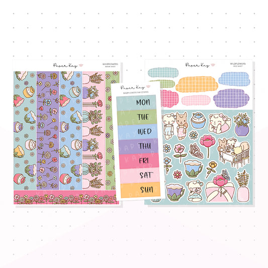 Wildflowers Journaling Kit - Planner Stickers